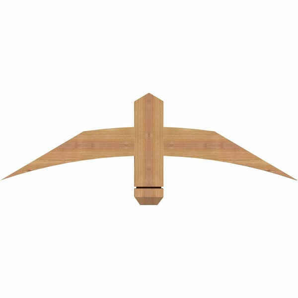 Ekena Millwork Bellingham Timber Gable Bracket, Western Red Cedar, 36"W x 10"H x 1 1/2"D x 3 1/2"F, 7/12 Pitch GBW036X10X0204BEL00SWR - main